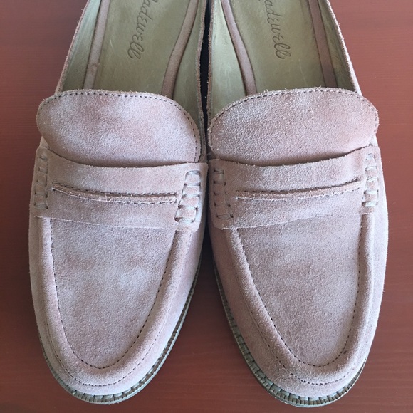 Madewell Pink Suede Slide Ons - Picture 2 of 8